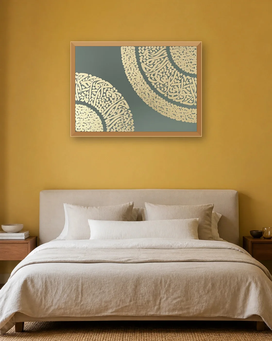 calligraphy-painting-peydashodam-100x70-horizontal__bedroom__yellow